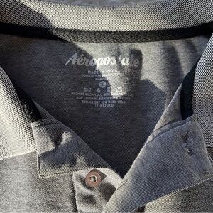 Aeropostale Men's Polo in Black and Gray